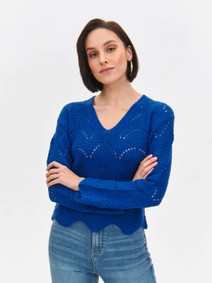 Sweter długi rękaw niebieski - SSW3676NI sweter długi rękaw - TOP SECRET - Odzieżowy sklep internetowy TOP SECRET