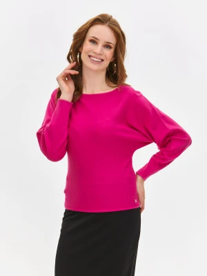 Sweter długi rękaw różowy - SSW3648RO sweter długi rękaw - TOP SECRET - Odzieżowy sklep internetowy TOP SECRET