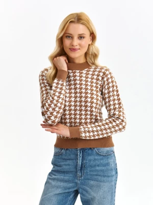 Sweter długi rękaw, sweter długi rękaw beżowy, beżowy - SSW3611BE sweter długi rękaw, sweter długi rękaw - TOP SECRET, TOP SECRET - Odzieżowy sklep internetowy TOP SECRET