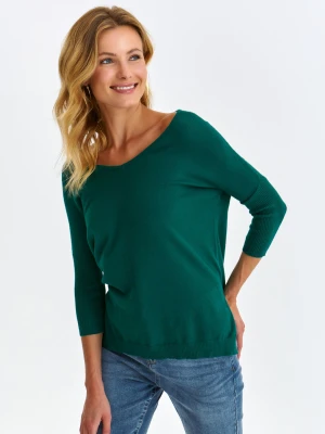 Sweter długi rękaw zielony - SSW3572ZI sweter długi rękaw - TOP SECRET - Odzieżowy sklep internetowy TOP SECRET