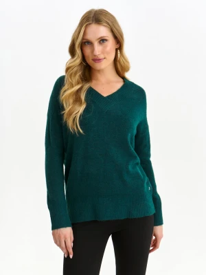 Sweter długi rękaw zielony - SSW3594ZI sweter długi rękaw - TOP SECRET - Odzieżowy sklep internetowy TOP SECRET
