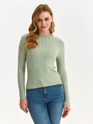 Sweter długi rękaw zielony - SSW3663ZI sweter długi rękaw - TOP SECRET - Odzieżowy sklep internetowy TOP SECRET