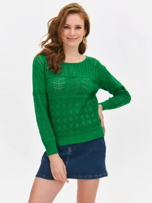 Sweter długi rękaw zielony - SSW3672ZI sweter długi rękaw - TOP SECRET - Odzieżowy sklep internetowy TOP SECRET