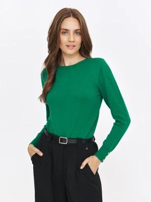 Sweter długi rękaw zielony - SSW3690ZI sweter długi rękaw - TOP SECRET - Odzieżowy sklep internetowy TOP SECRET