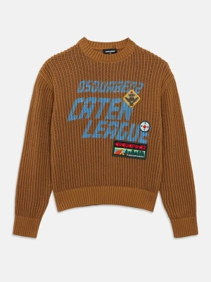 Sweter Dsquared2 brązowy