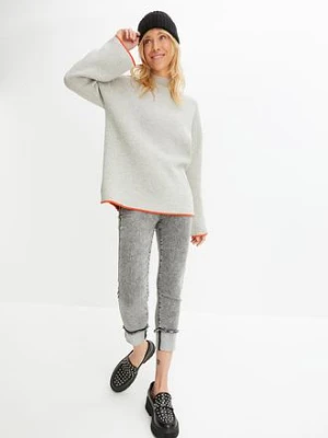 Sweter dwustronny z cienkiej dzianiny bonprix