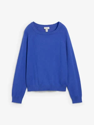Sweter dzianinowy BonPrix niebieski