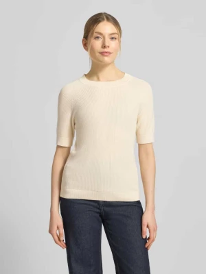 Sweter dzianinowy o kroju regular fit z mieszanki wiskozy i bawełny model 'ELINNA' Selected Femme