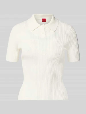 Sweter dzianinowy o kroju slim fit z mieszanki wiskozy model 'Sareplette' HUGO