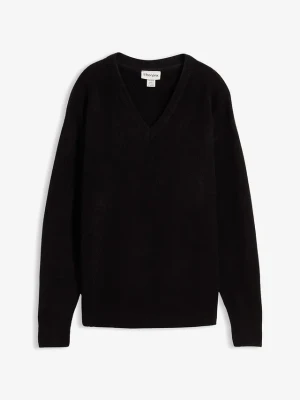 Sweter dzianinowy oversize BonPrix czarny