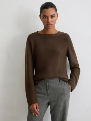 Sweter dzianinowy regular Marc O'Polo modrá