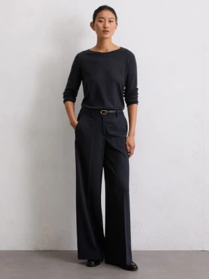 Sweter dzianinowy slim Marc O'Polo modrá