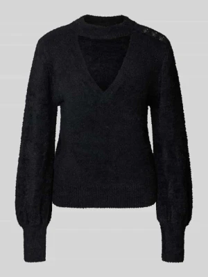 Sweter dzianinowy w kroju regular fit Model 'CHOCKER JAYCEE' Guess Czarny
