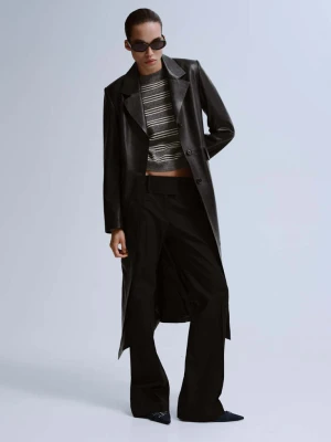 Sweter dzianinowy w paski średni szary - Kobieta - - MANGO