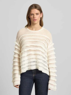 Sweter dzianinowy w warstwowym looku z okrągłym dekoltem Gina Tricot