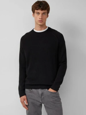 Sweter dzianinowy wykonany z czystej wełny jagnięcej s.Oliver czarny