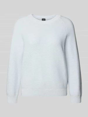 Sweter dzianinowy z czystej bawełny o kroju boxy fit model 'FOVILA' Boss