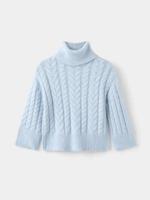 Sweter dzianinowy z golfem błękitny - Dzieci - lata - MANGO KIDS