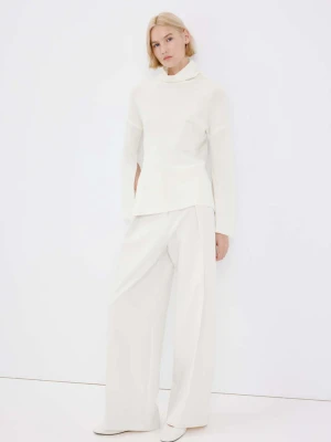 Sweter dzianinowy z golfem złamana biel - Kobieta - - MANGO