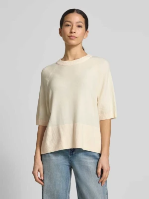 Sweter dzianinowy z krótkim rękawem comma