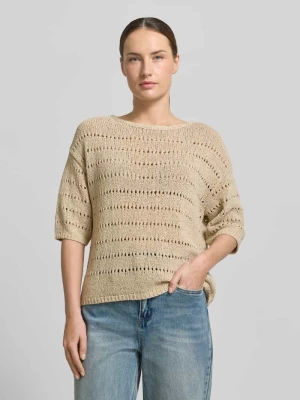 Sweter dzianinowy z krótkim rękawem LUISA CERANO