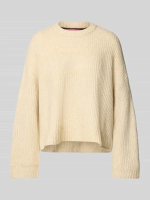 Sweter dzianinowy z okrągłym dekoltem model 'SIGGA DIVERSE' JJXX Beżowy