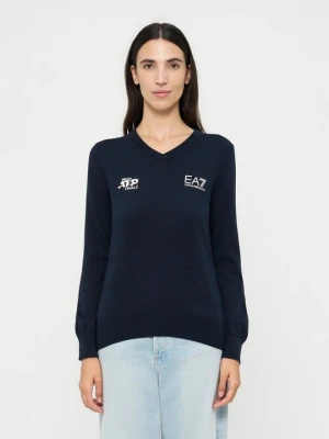 Sweter EA7 Emporio Armani niebieski