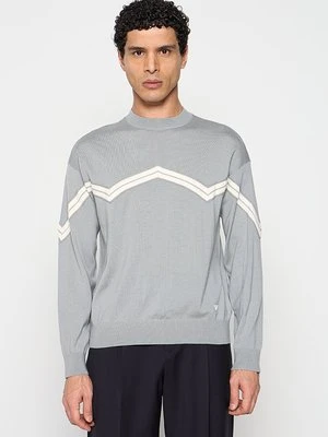 Sweter Emporio Armani szary