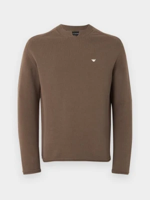 Sweter Emporio Armani brązowy