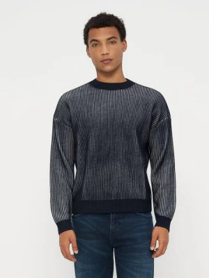 Sweter Emporio Armani granatowy