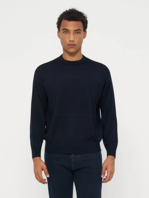 Sweter Emporio Armani niebieski