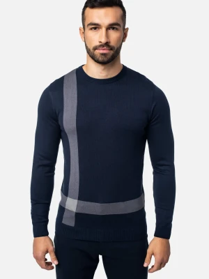 SWETER EPINAL Z OKRĄGŁYM DEKOLTEM GRANAT Recman