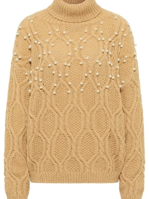 Sweter Faina brązowy