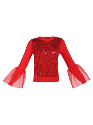Sweter Faina czerwony