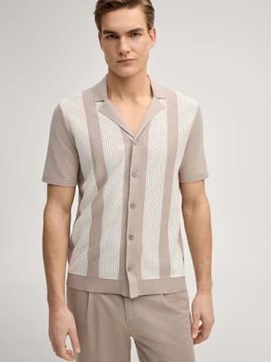 Sweter Galvo w paski w kolorze piaskowym/kremowym Joop