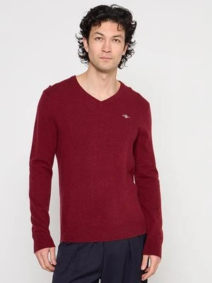 Sweter Gant ciemnoczerwony