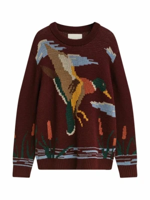Sweter Gant bordowy