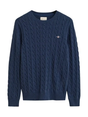 Sweter Gant ciemnoniebieski