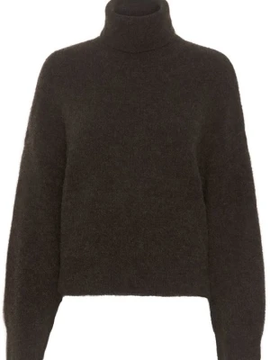 Sweter Gestuz ciemnobrązowy
