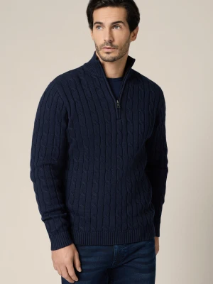 Sweter Granatowy Bawełniany Cutter Lancerto