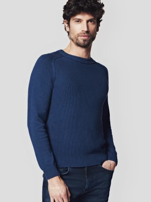 Sweter Granatowy z Bawełną Andrei Lancerto