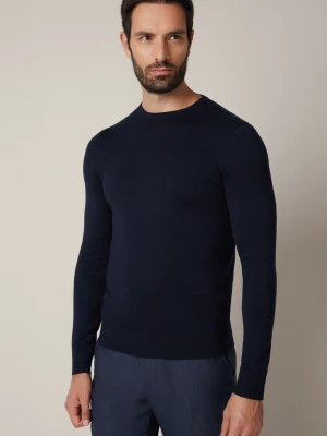 Sweter Granatowy z Wiskozą Luell Lancerto