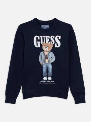 Sweter Guess granatowy