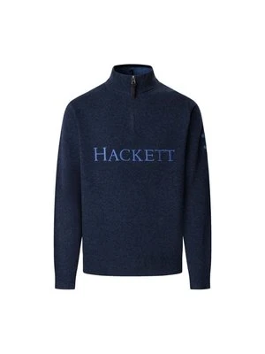 Sweter Hackett London granatowy