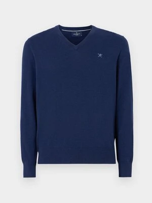 Sweter Hackett London granatowy
