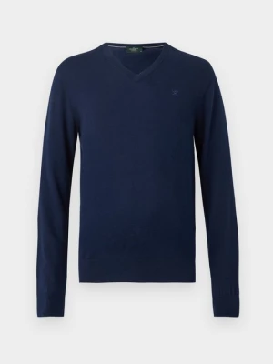 Sweter Hackett London granatowy
