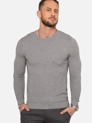 SWETER HAZAL Z OKRĄGŁYM DEKOLTEM SZAROŚĆ Recman