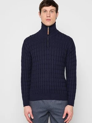 Sweter INDICODE granatowy
