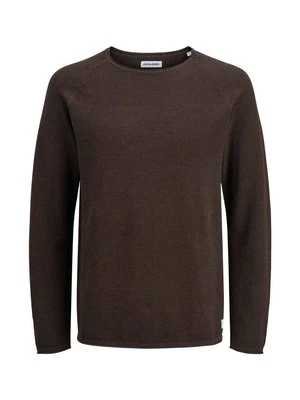 Sweter Jack&Jones ciemnobrązowy