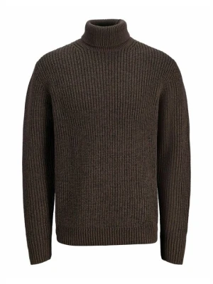 Sweter Jack&Jones brązowy